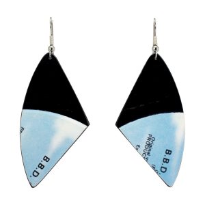 Upcycled Vinyl Record Earrings Bell Biv DeVoe Medium Fan Dangle