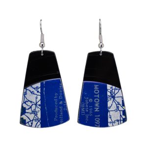Upcycled Vinyl Record Earrings Diana Ross The Supremes Medium Tapered Rectangle Dangle