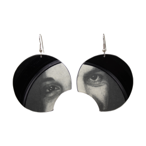 Upcycled Vinyl Record Earrings George Harrison Large Round Dangle