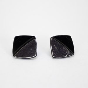 Upcycled Vinyl Record Earrings George Jones Lucy J. Dalton Mini Square Stud