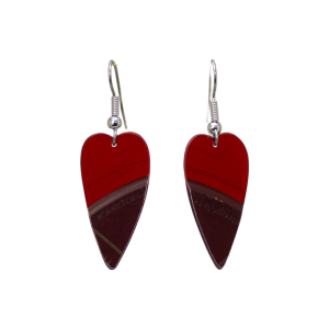 Upcycled Vinyl Record Earrings Gershwin Medium Sleek Heart