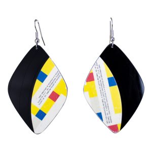 Upcycled Vinyl Record Earrings Grace Jones Large Petal Dangle