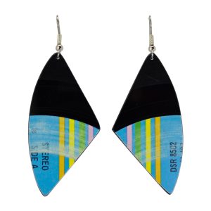 Upcycled Vinyl Record Earrings Kool and The Gang Medium Fan Dangle