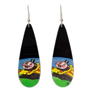 Upcycled Vinyl Record Earrings Neil Sedaka Medium Long Tear Dangle