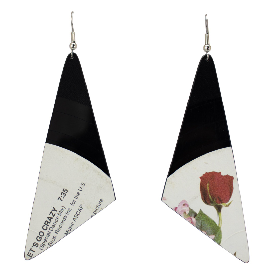 Prince vinyl record earrings by reVinyled