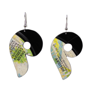 Upcycled Vinyl Record Earrings Shaun Cassidy Medium Phillies Dangle