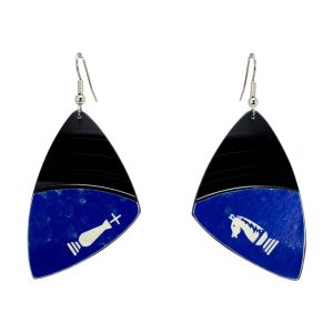 Upcycled Vinyl Record Earrings The Dells Small Wing Dangle 1