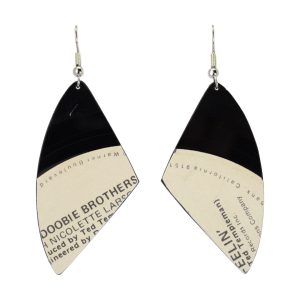 Upcycled Vinyl Record Earrings The Doobie Brothers Medium Fan Dangle