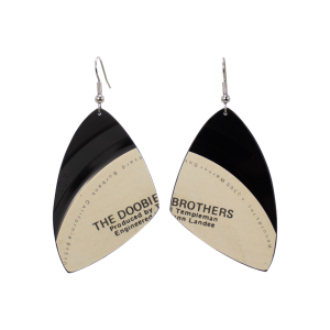 Upcycled Vinyl Record Earrings The Doobie Brothers Medium Wing Dangle