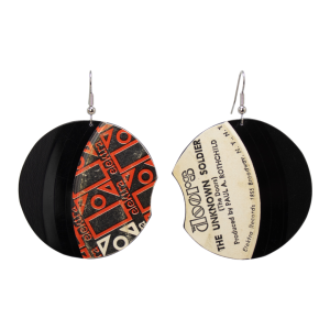 Upcycled Vinyl Record Earrings The Doors Large Round Dangle