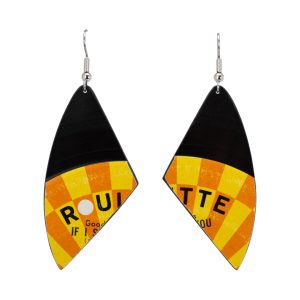 Upcycled Vinyl Record Earrings The Dreamlovers Medium Fan Dangle