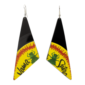 Upcycled Vinyl Record Earrings The Innocence Large Scalene Triangle