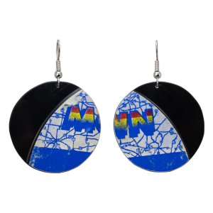 Upcycled Vinyl Record Earrings The Supremes Small Round Dangle