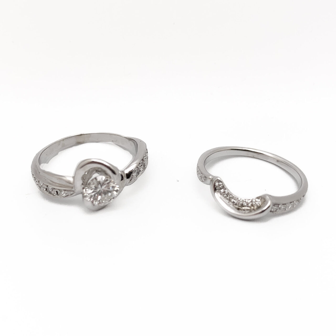 Fine Jewelry 14kw and Diamonds Ladies Wedding Set