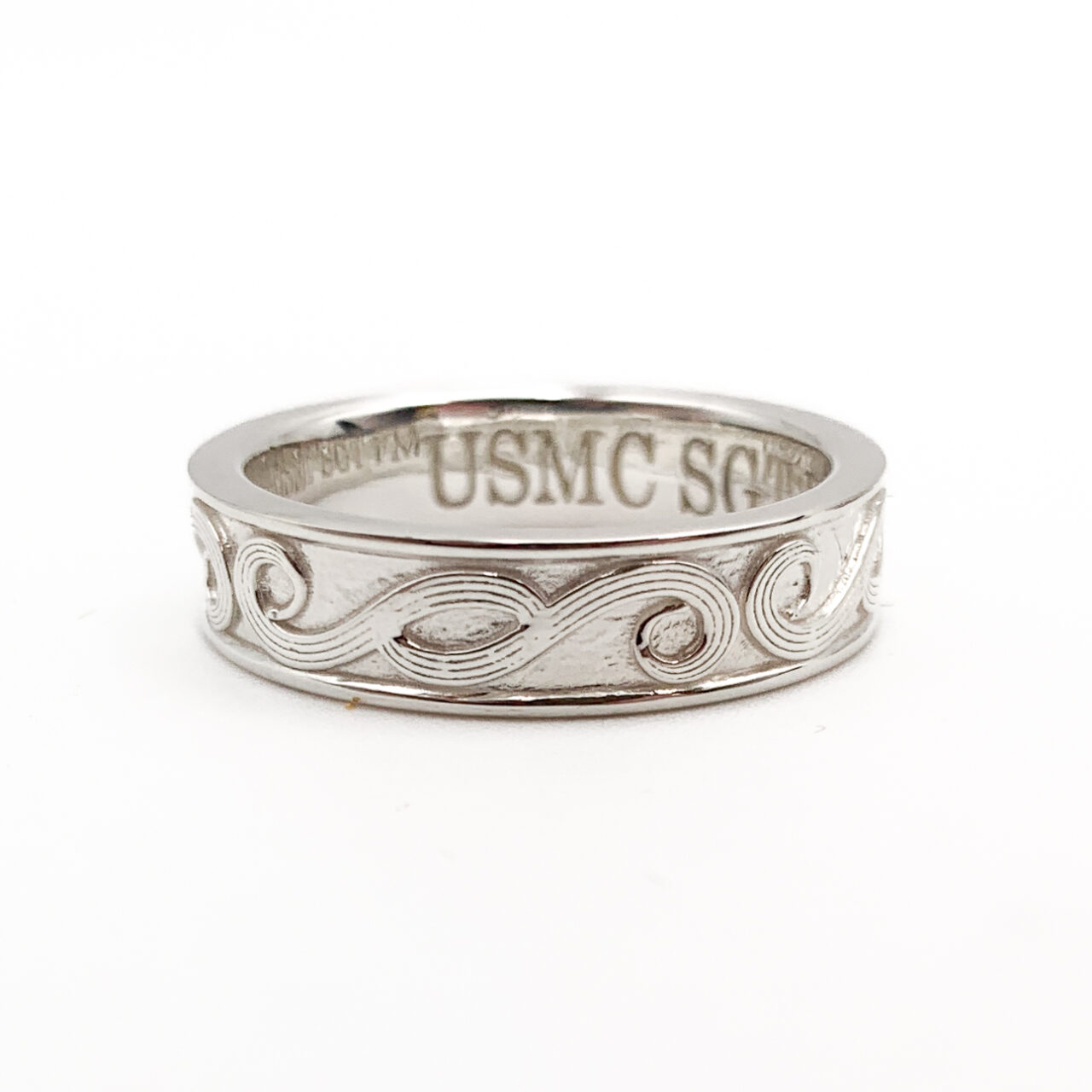 Fine Jewelry Platnium Silver Matching Mens Wedding Band