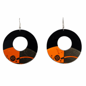 Upcycled Vinyl Record Earrings Bette Midler Large Round with hole Dangle
