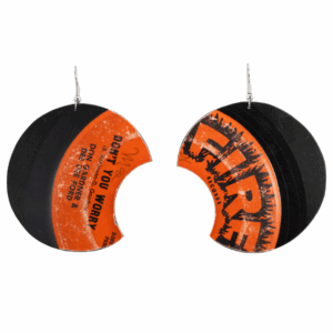 Upcycled Vinyl Record Earrings Don Gardner Dee Dee Ford Extra Large Round Dangle