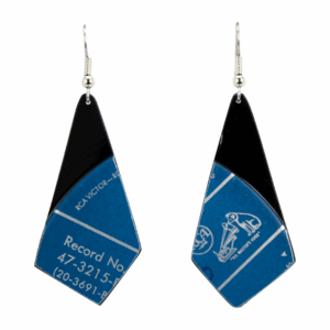 Upcycled Vinyl Record Earrings Les Baxter Small Oblong Dangle