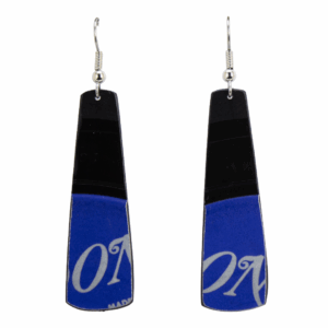 Upcycled Vinyl Record Earrings Montovani Small Strip Dangle