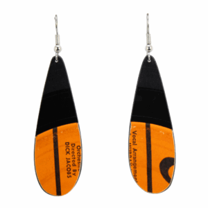 Upcycled Vinyl Record Earrings The McGuire Sisters Medium Tear Dangle