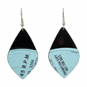 Upcycled Vinyl Record Earrings Willis Jackson Small Petal Dangle