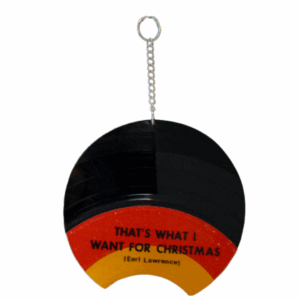 Upcycled Vinyl Record Nancy Wilson Small.Round front