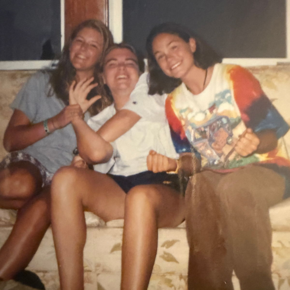 Leah with friends during her early music years