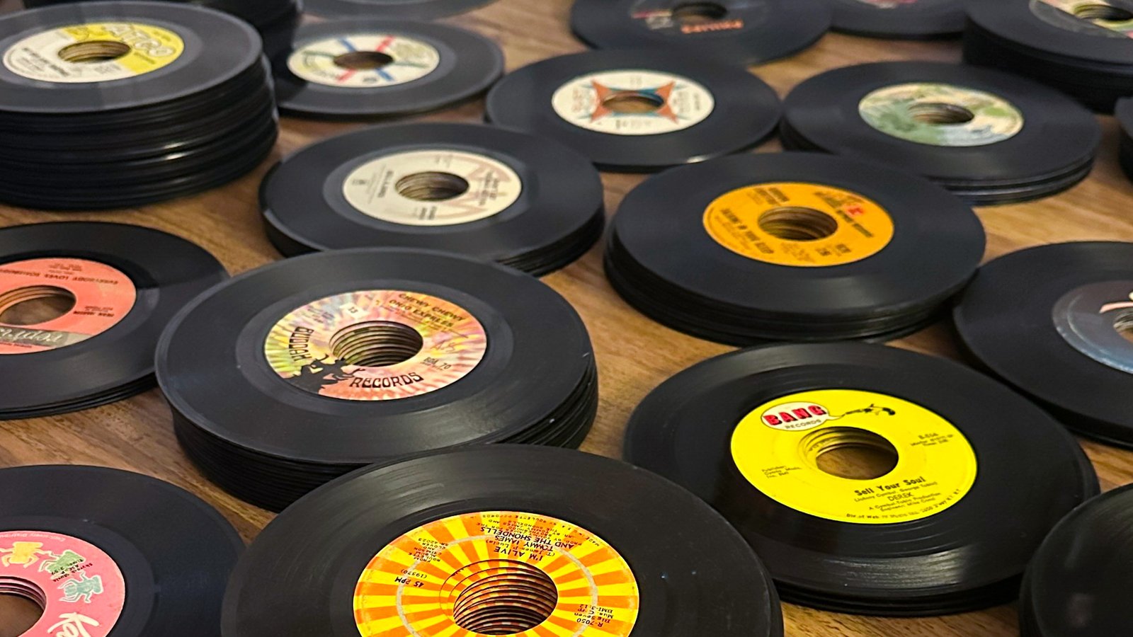 Rescued records before becoming reVinyled jewelry