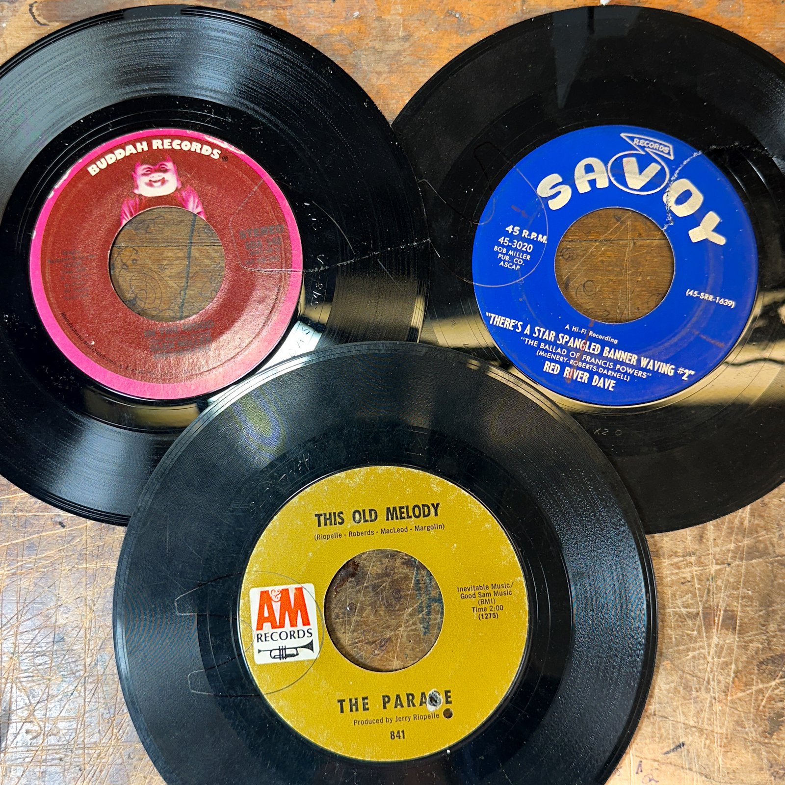 Source records photographed and documented before cutting