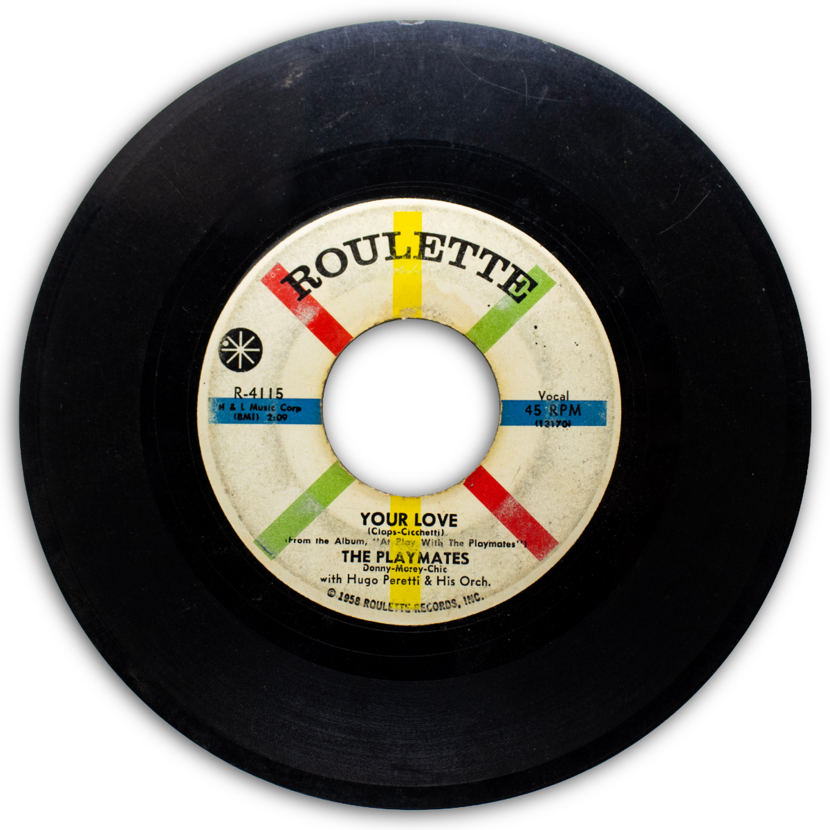 Original vinyl record used to create the matching reVinyled earrings