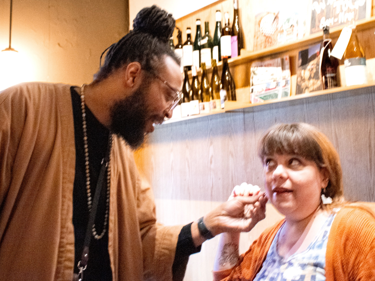 A conversation sparked by reVinyled earrings