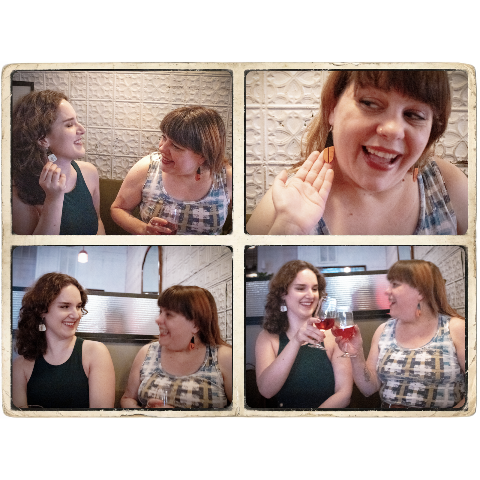 Vintage photo strip of people wearing reVinyled